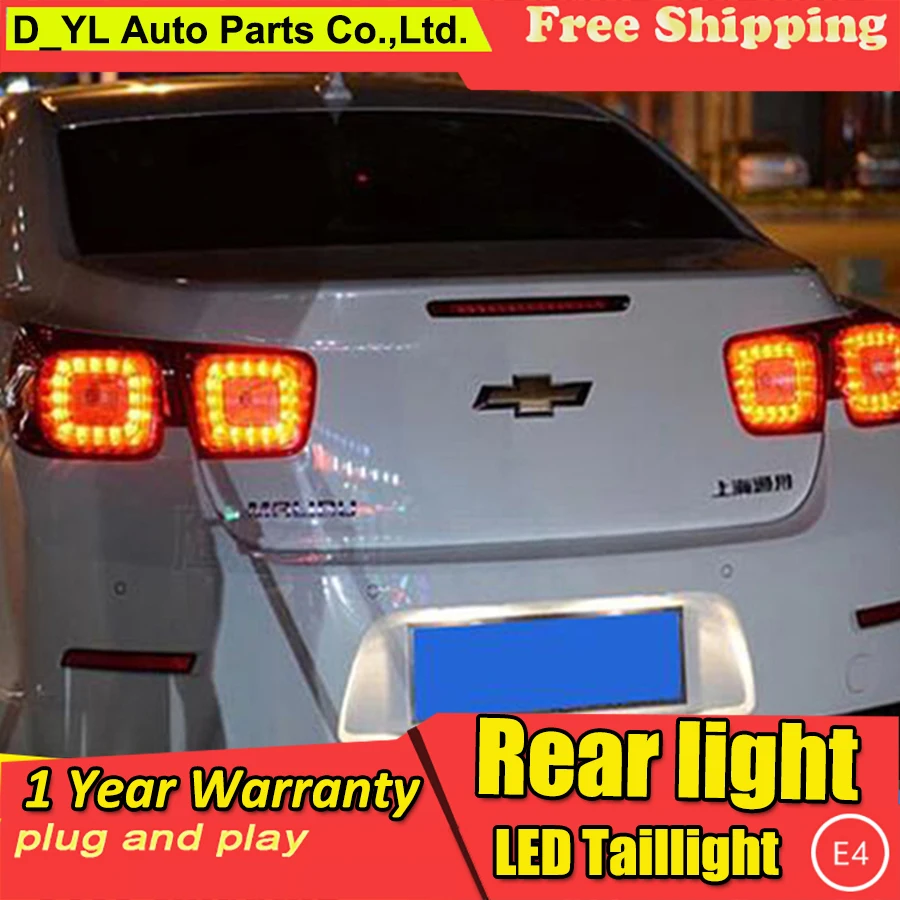 

DY_L Car Styling for Chevrolet Malibu Tail Lights LED Tail Light Rear Lamp LED DRL+Brake+Park+Signal Stop