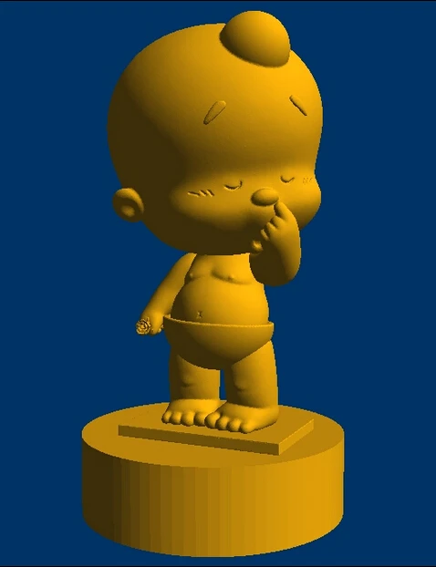 3D модель STL CNC рельефная скульптура компьютерная резьба мультяшная фигурка Генри