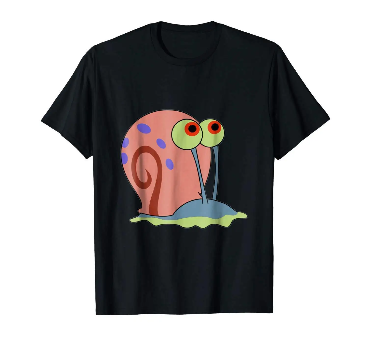 Милая Черная футболка с героями мультфильмов Gary the snail Мужская унисекс новая