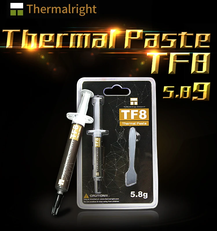 Тепловой правый TF8 термопаста радиатор 13,8 Вт/mK Проводимость 5,8 Г содержание с помощью для ноутбука cpu/GPU видеокарты