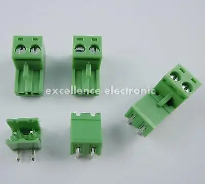 50 шт 5 08 мм Шаг правый угол 2 pin пути винтовой клеммный блок разъем|screw terminal block|terminal