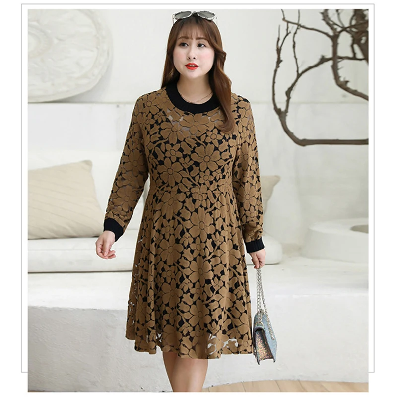 Женская одежда CXQ043 весеннее кружевное платье трапециевидной формы в Корейском