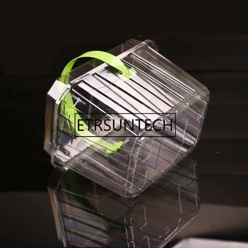 400 шт./лот одноразовая прозрачная пластиковая коробка для фруктов новая