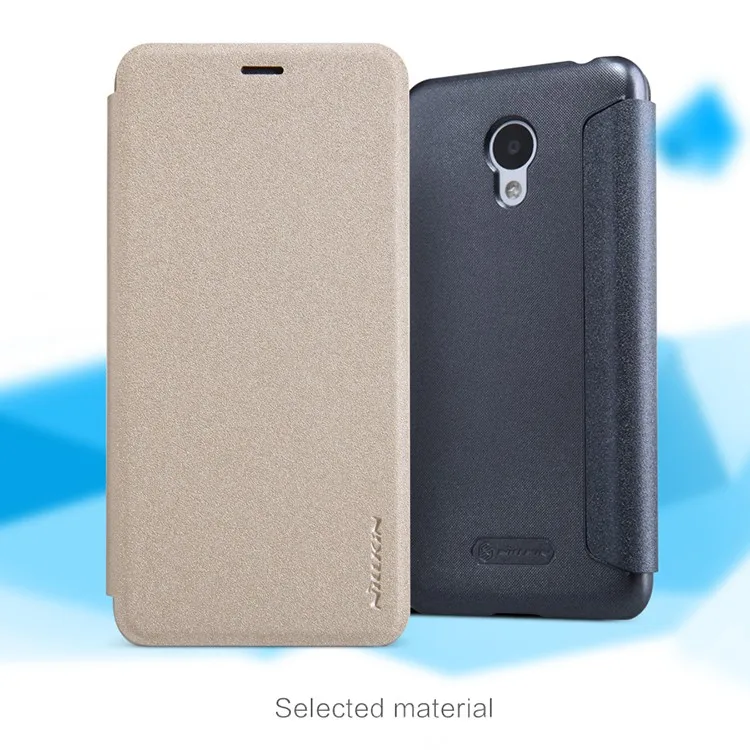 Чехол для Meizu M3 mini note, блестящий кожаный чехол NILLKIN, чехол для Meizu M3 mini note, откидной чехол, чехол+ розничная посылка