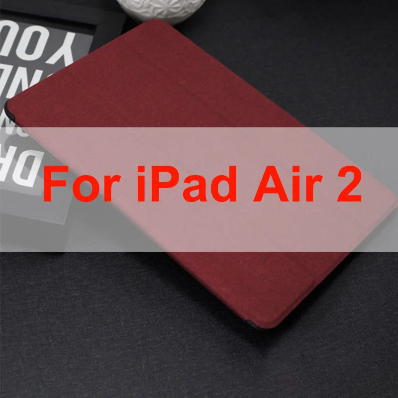 WOWCASE Чехол для iPad Air 2 6th Gen/Air 1/Mini 4/Mini 123/Pro 9,7 10,5 12,9/ 11 12,9 чехол твил PU Жесткий смарт-чехол для планшета - Цвет: Air 2 Red