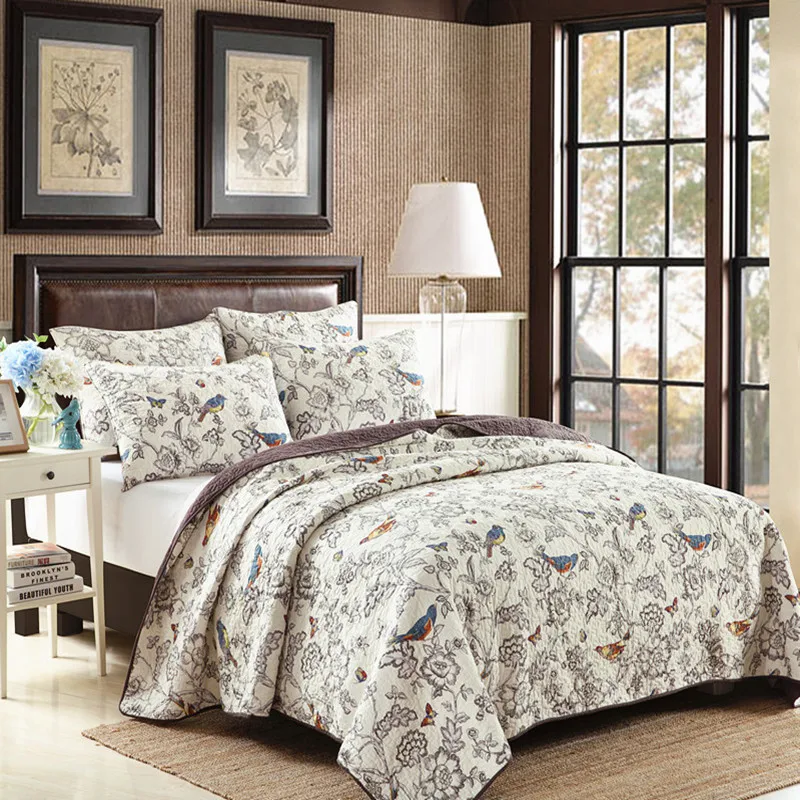 Бесплатная доставка 3 шт ручная работа лоскутное стеганое одеяло полный размер