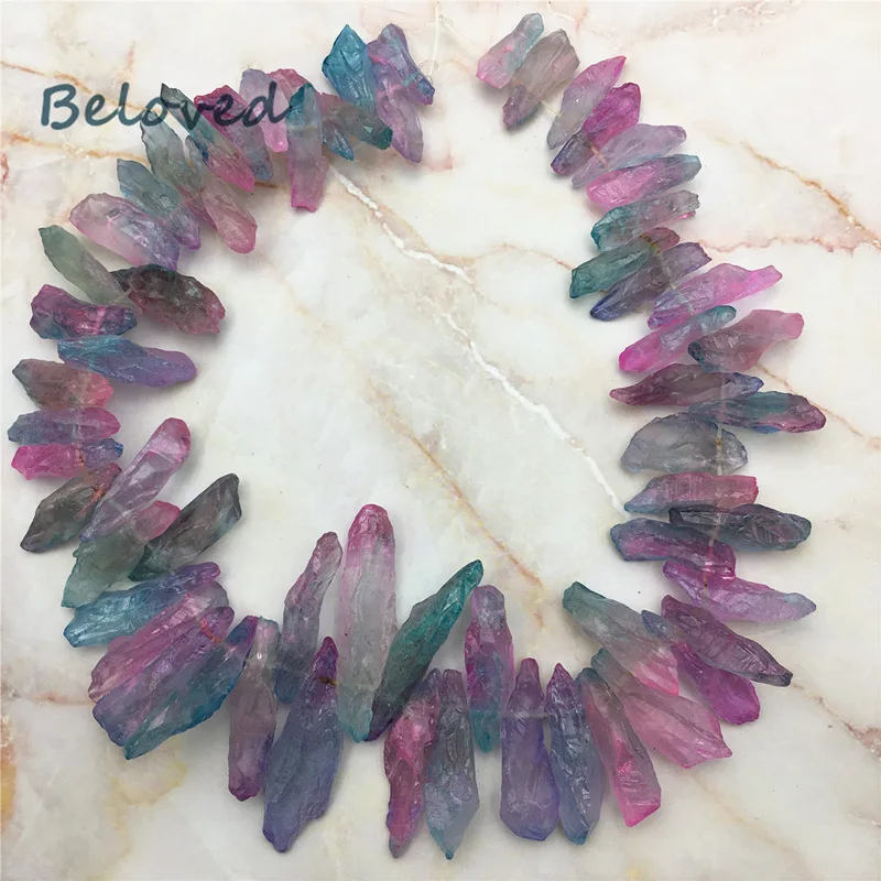 Лучшие бусины из радужного титанового хрусталя бриллианты россыпью фурнитура