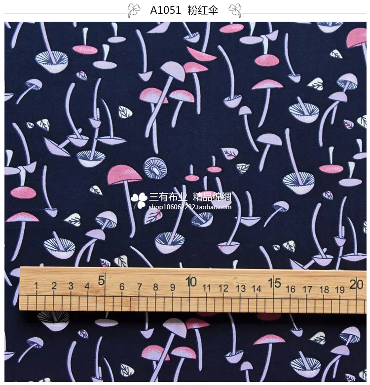 140x50 см вискоза ткань гриб пурпурно-синий низ TSUMUGI хлопок Diy летняя одежда пижамы