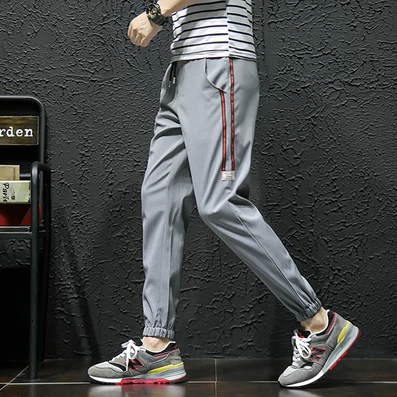 

Брюки мужские повседневные спортивные, джоггеры, брюки большого размера в Корейском стиле