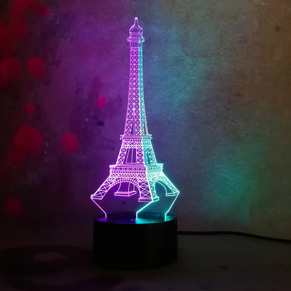 Amroe Франция Эйфелева башня на заказ новинка смешанные цвета романтическая IR RGB 7
