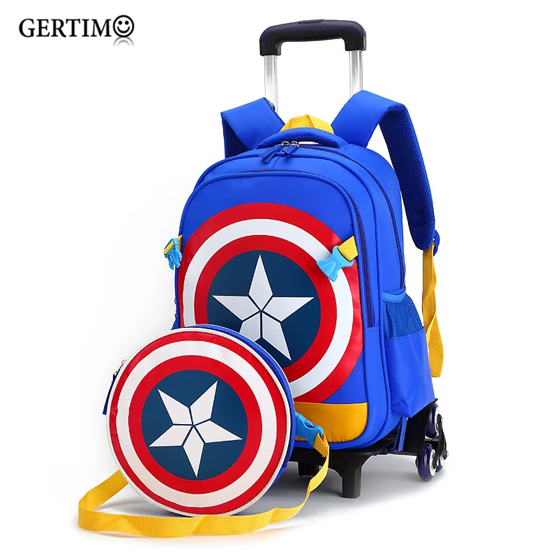 High Quality Triple Wheels Children School Bag Detachable Backpack Fashion Trolley Kids Backpacks Children Trolley School Bag