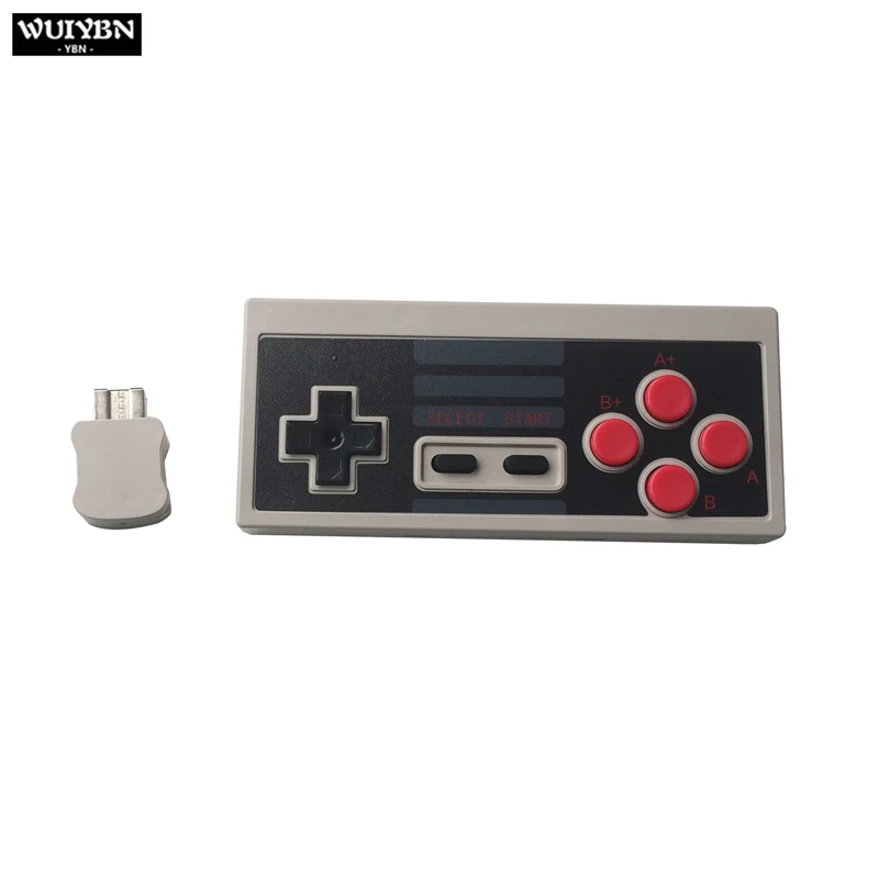 Серый NES Classic Edition Беспроводной контроллер 2,4 ГГц проводной джойстик игровой контроллер SNES super для nintendo классический мини пульт дистанционного управления консоли - Цвет: Серый
