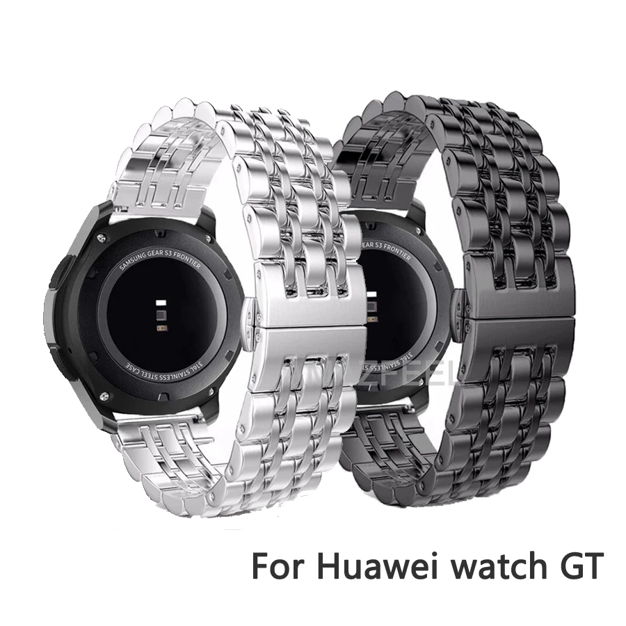 Металлический ремешок из нержавеющей стали для часов huawei Watch GT Bracelet huawei Honor Magic gt Active 46 мм 2 наручных ремешка