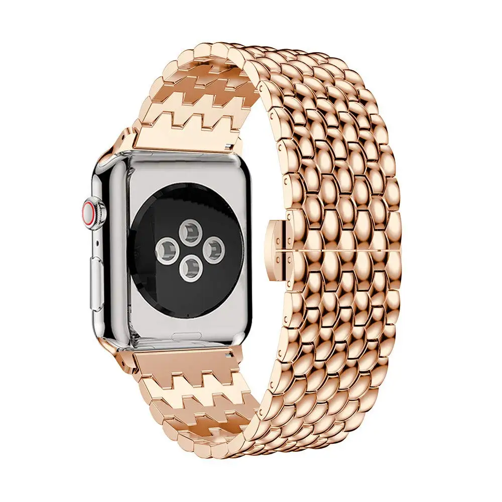Ремешок из нержавеющей стали для Apple Watch 38 мм 42 мм металлический сменный Браслет для Apple Watch 4 5 ремешок 44 мм 40 мм ремешок серии 5