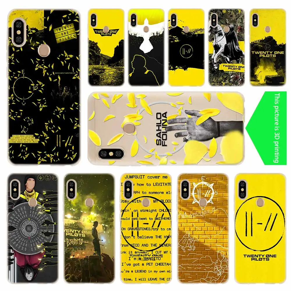 

Cover Soft Silicone TPU Phone Case For Xiaomi Redmi 9a 8a 7a Note 10 9 8 7 Pro Max 10S 9S 8t Y3 Bag Twenty One Pilots