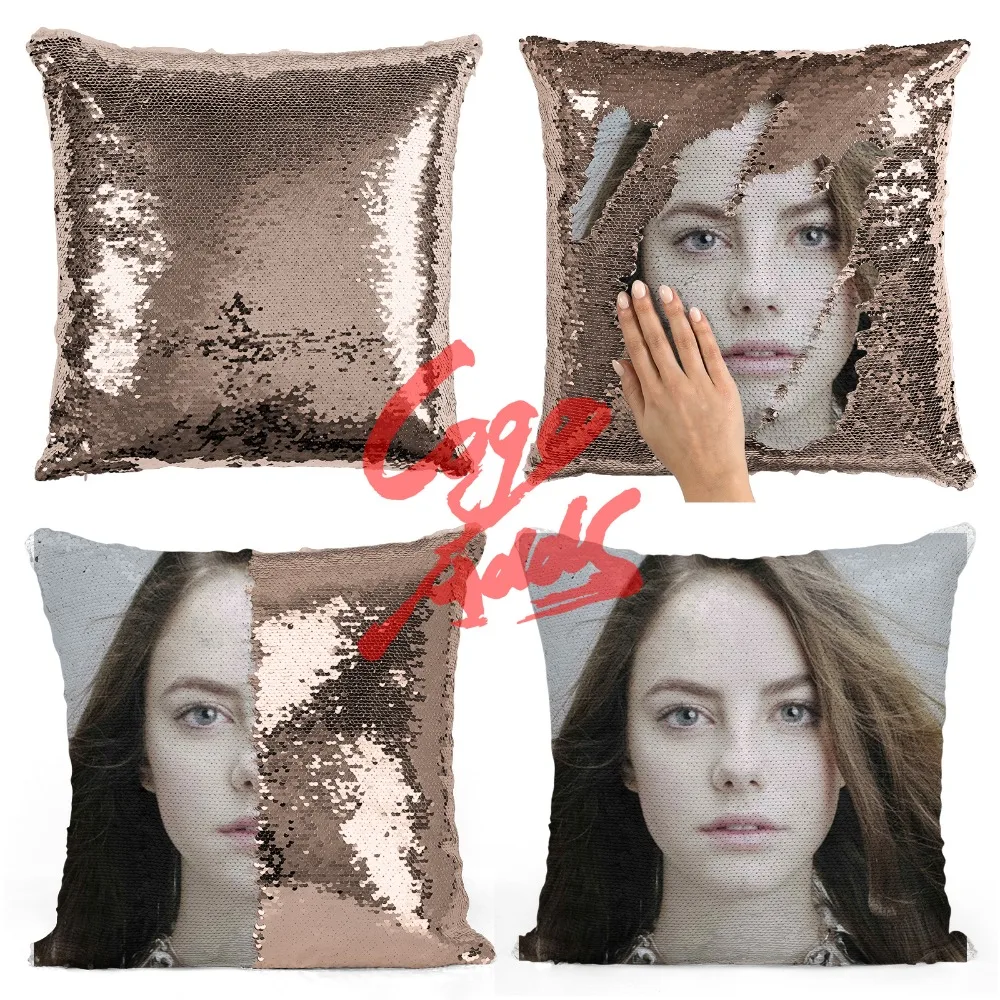 Kaya scodelario Русалка блестящие наволочки волшебный бросок наволочка 40X40 см изменение цвета Двусторонняя Подушка Чехол для дома Dec