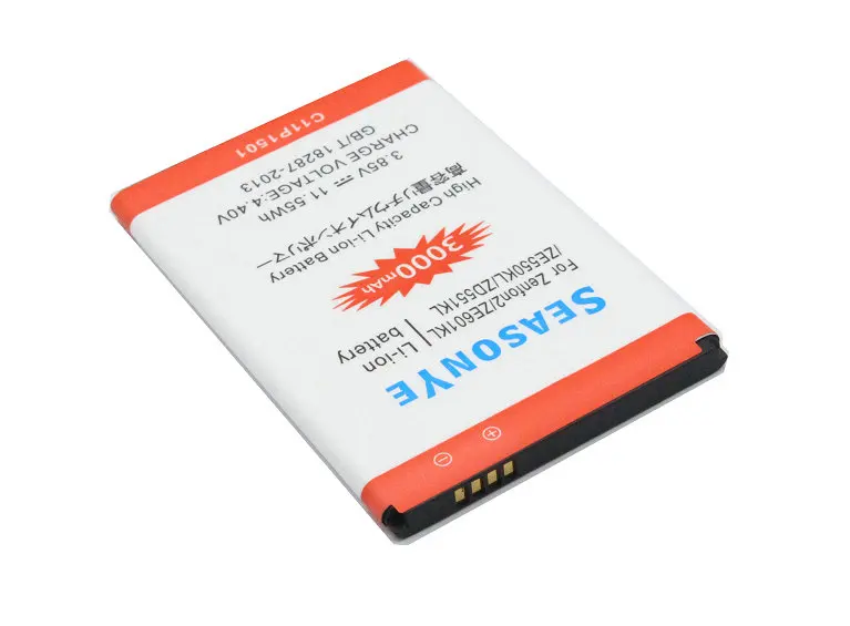 Seasonye 2 шт./лот 3000 мАч/Вт/ч C11P1501 Сменный аккумулятор для Asus Zenfone Zenfone2 Laser ZE601KL Selfie ZD551KL