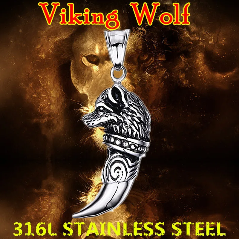 Кулон в виде зуба из нержавеющей стали винтажном стиле | Украшения и аксессуары