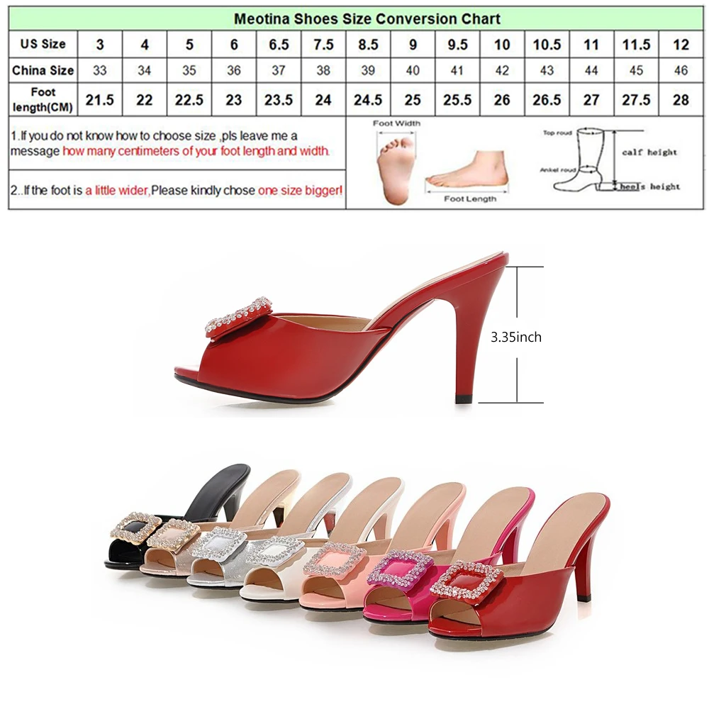 Женские босоножки с открытым носком Meotina вечерние ние туфли на высоком каблуке
