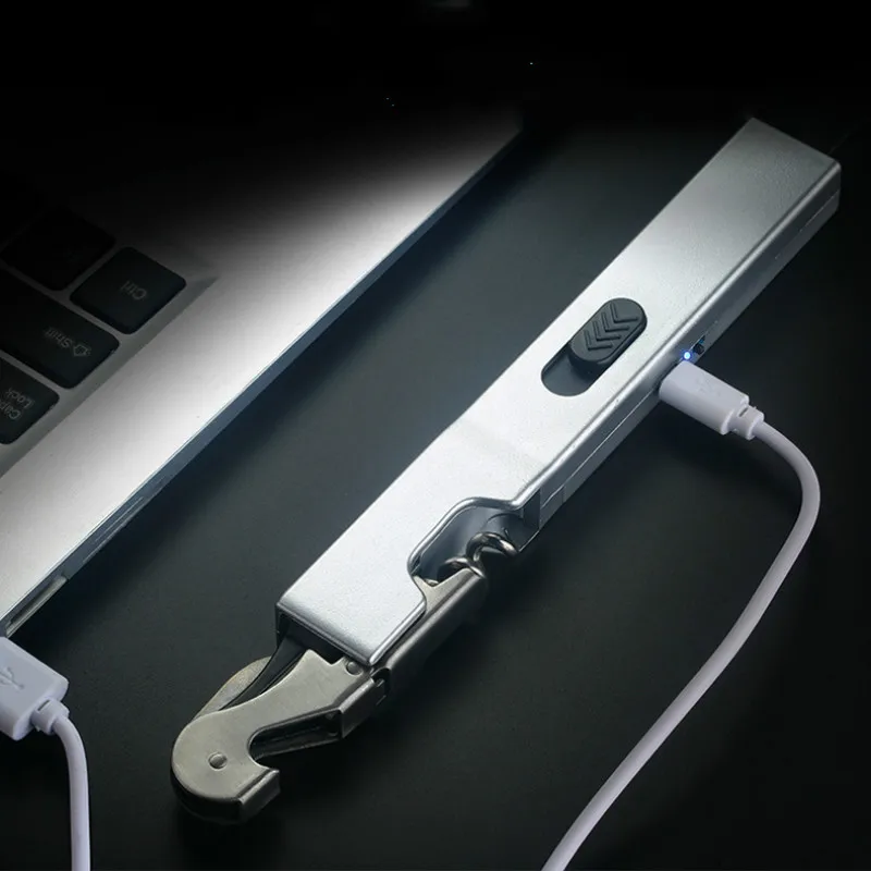 Длинная электрическая перезаряжаемая USB кухонная зажигалка ветрозащитная