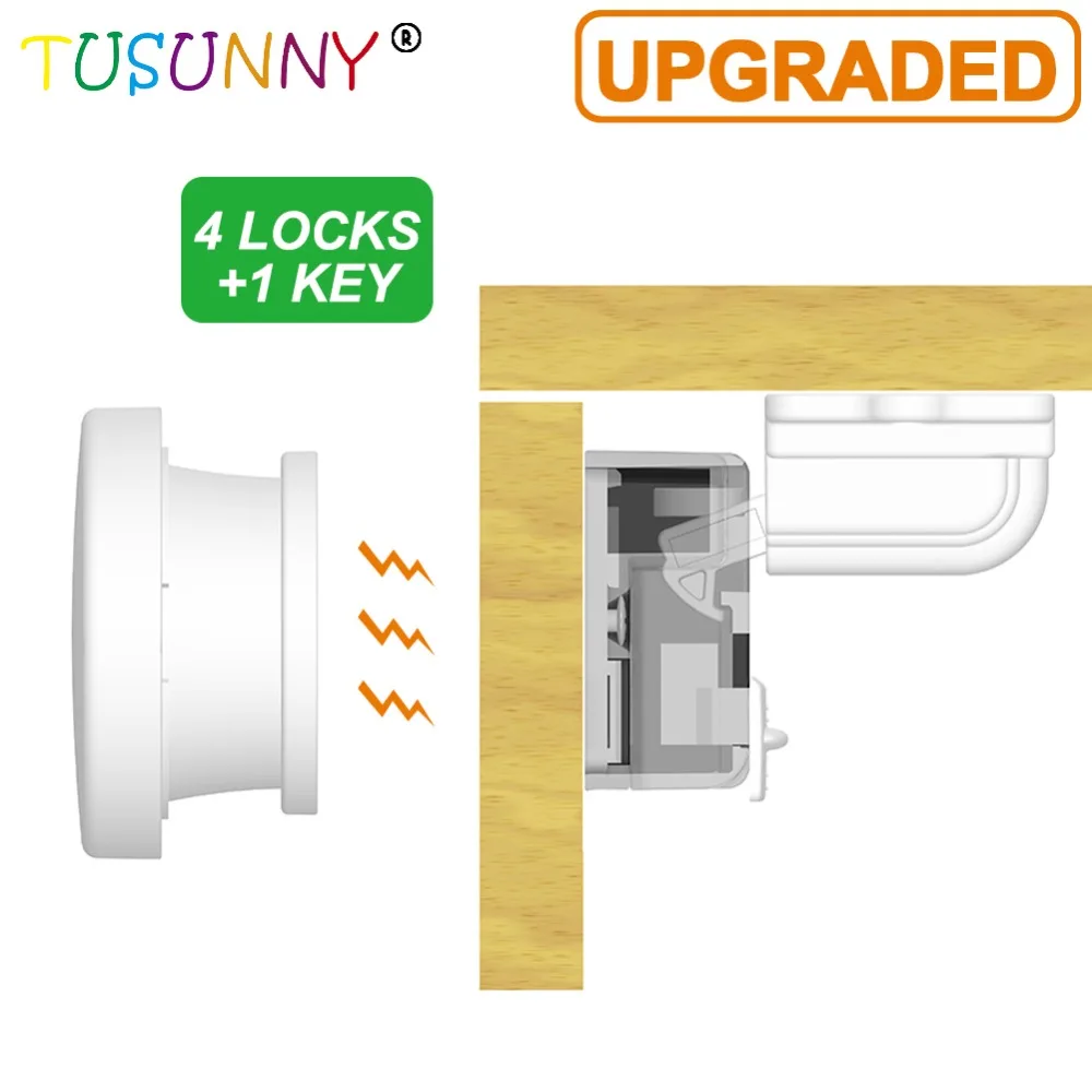 TUSUNNY 8+ 2/4+ 1 шт., магнитный замок для детей, безопасный замок для детей, защита для детей, замок для двери шкафа, детский ящик для шкафчика, невидимые замки для безопасности
