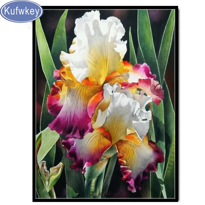 DIY 5D алмазов картина iris и с цветочным узором для девочек на квадратный метр