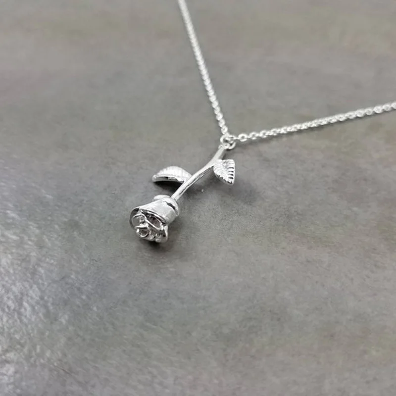 Розовое золото цветок ожерелья для мужчин женщин Lucky Charm Jewelry Нержавеющая сталь
