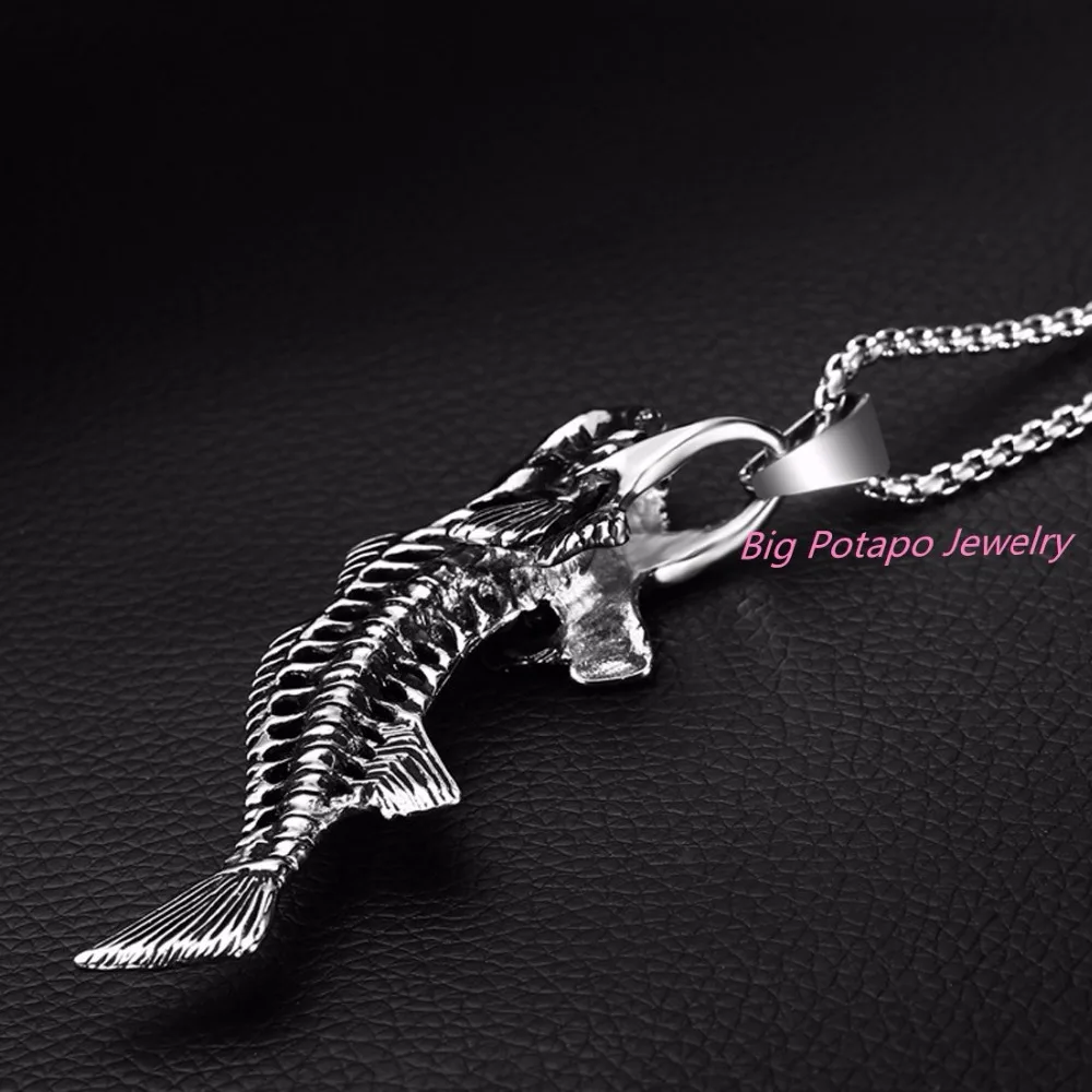 Хип-хоп цепи для Для мужчин большой рыбья кость состояние t Подвески цвет