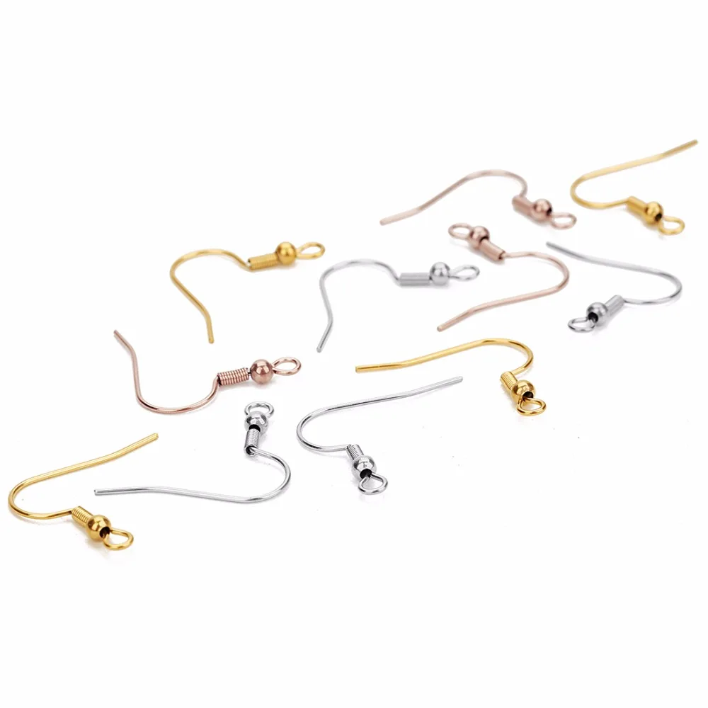 LOULEUR 20pcs/lot Earring Hooks Findings Earrings Clasps Fittings DIY Jewelry Making Accessories Hook Earwire for Women | Украшения и
