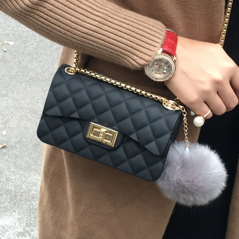 Прозрачные сумки на плечо из ПВХ женские Яркие дизайнерские желе кошелек