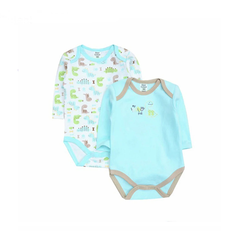 Детский комбинезон из хлопка с длинным рукавом 2 шт./лот|boy girl clothes|piece jumpsuitbaby rompers |