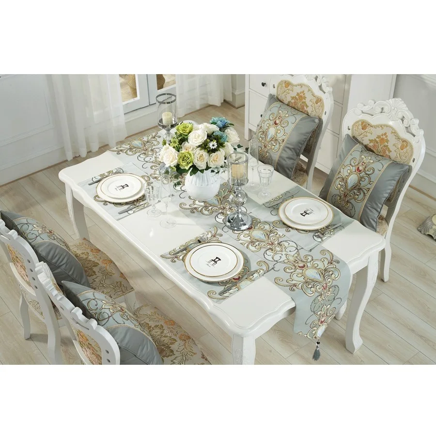 Европейский атласный стол флаг настольная дорожка свадебное украшение скатерть