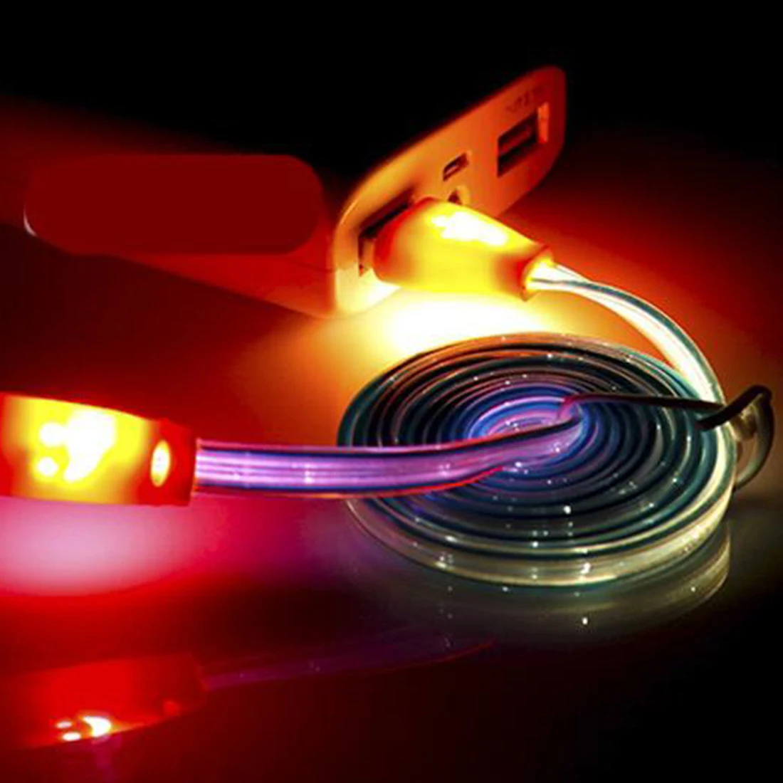 Кабель Micro USB для телефона цветной градиентный светодиодный кабель USB2.0 зарядки