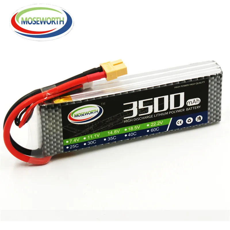 Moseworth 4S RC Lipo Батарея 14.8 В 3500 мАч 25C для самолета вертолета Quadcopter дроны самолет Акку