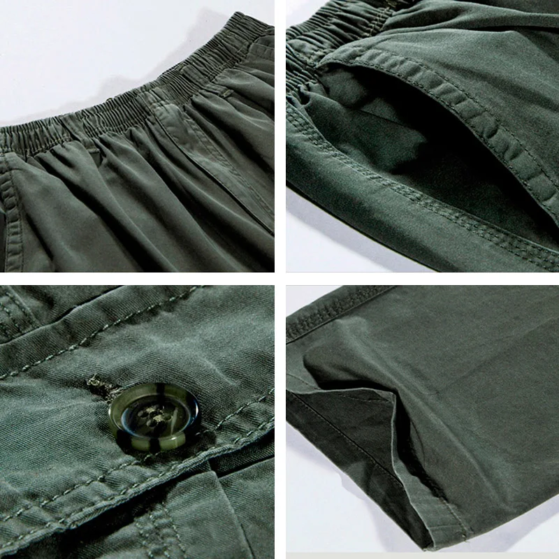 

M-6XL Big Size Fashion Male Cotton Outdoors Cargo Pants Workout Jogger Multi Pocket Trousers Men Tactical Combat Clothing
