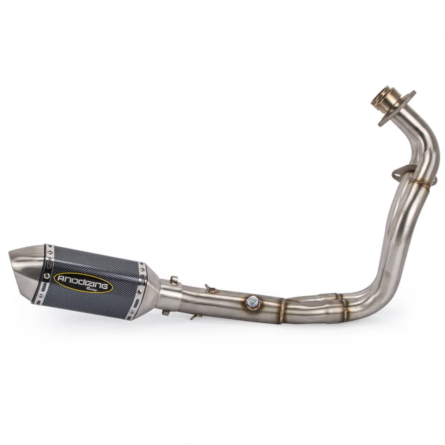 Motoo-MT07 FZ07 мотоцикл Выхлопная полная система для Yamaha MT-07 FZ-07 Tracer- с глушителем XSR700 - Цвет: C