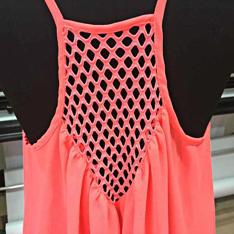 Летнее пляжное платье женское шифоновое без рукавов модная женская одежда в