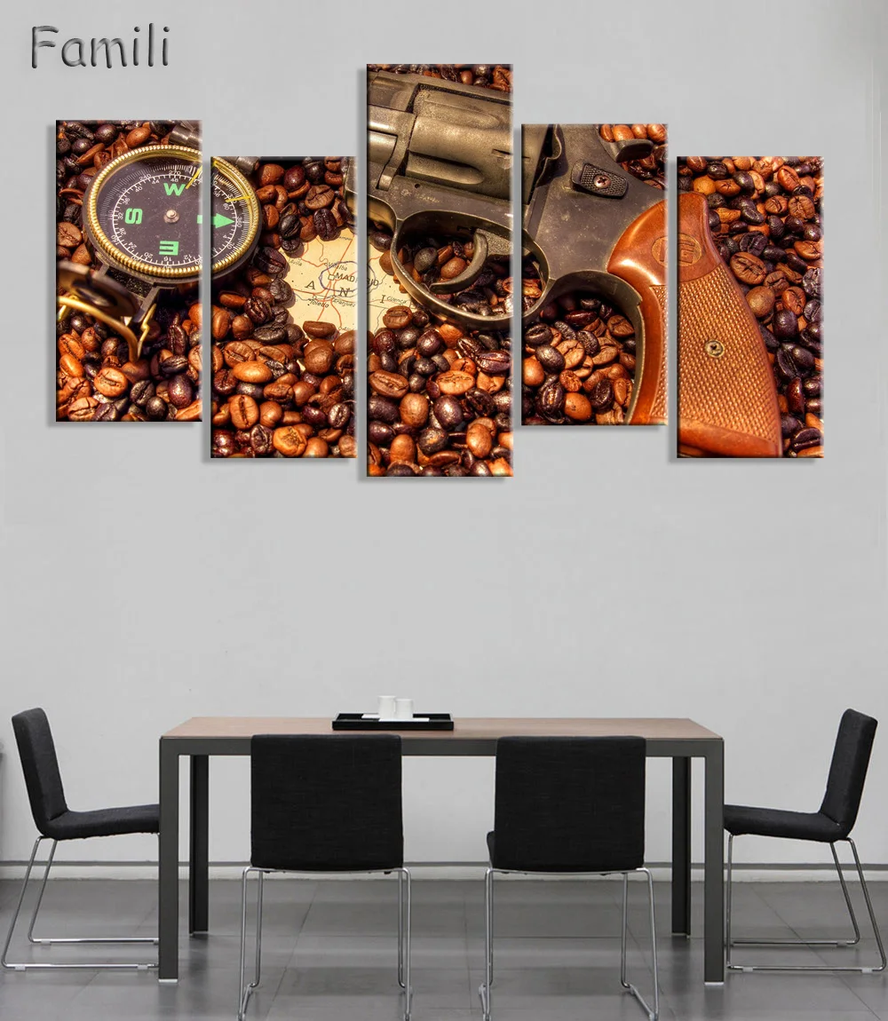 Модульная картина коричневый кофе в чашке настенное искусство холст картины