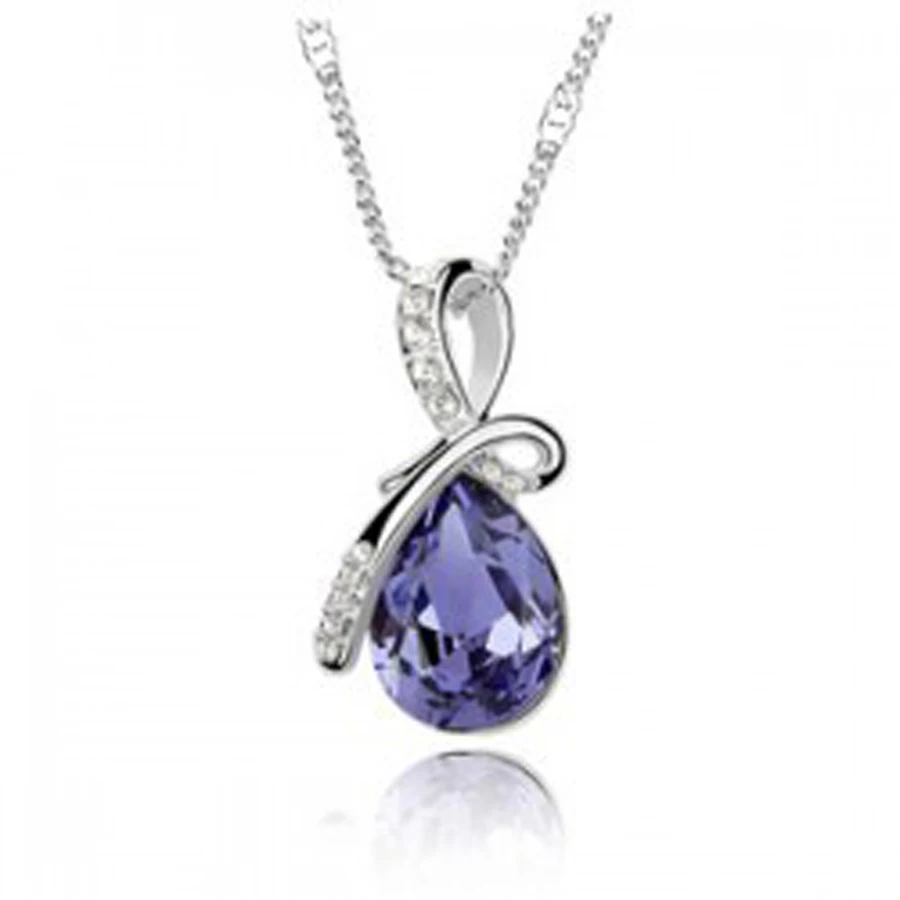 Подвеска из австрийского хрусталя в виде тропической звезды Посеребренная