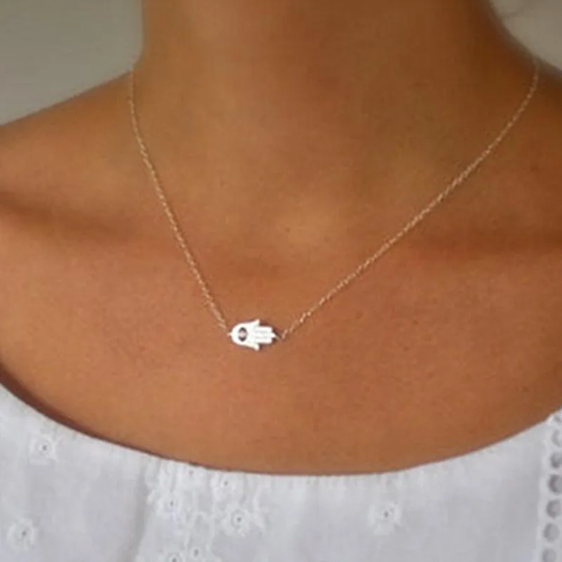 X228 Новое поступление модные подвески в форме руки для женщин лаконичные ожерелья