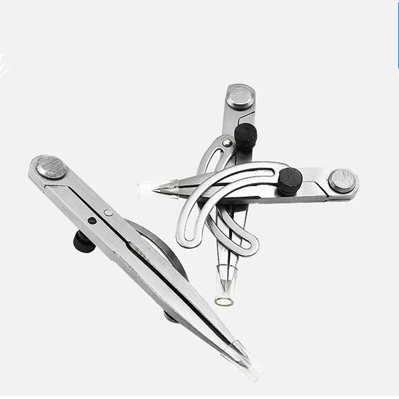 Adjustable Compass Leather Craft Rotation Spacing Line Woodworker Drawing Tools Arc Straight Circle Gauge | Дом и сад