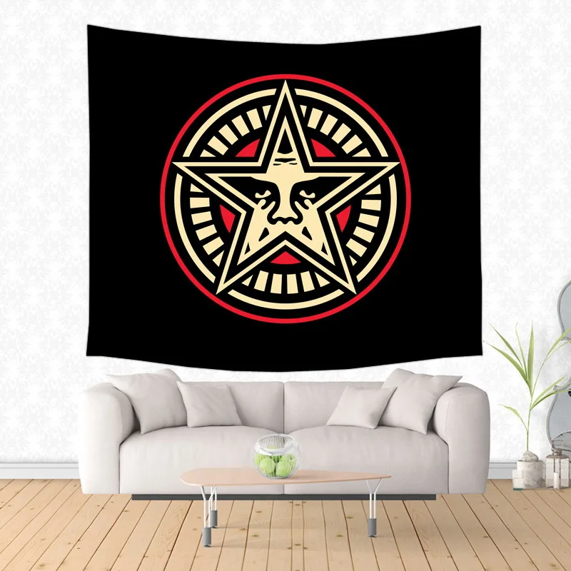 Shepard Fairey граффити дизайн настенный гобелен модный Настенный декор пляжное бикини