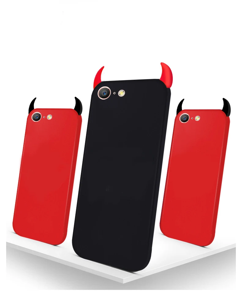 Мягкий силиконовый чехол Devil Horn Demon Angle Cover для Mate 9 Nova 8 SE Y5 Y6 Y7 Pro Y9 Prime 2018 2019 Fundas чехлы