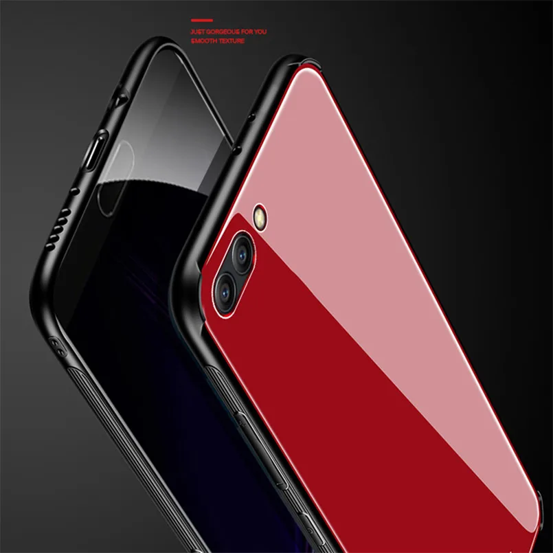 Чехол для Huawei Honor 10 роскошный тонкий глянцевый чехол из закаленного стекла с