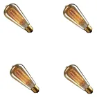 4 шт.лот ST58 лампа Эдисона 40 Вт E27 ретро диммируемая декоративная лампа накаливания с нитью накаливания винтажная лампа Эдисона для дома