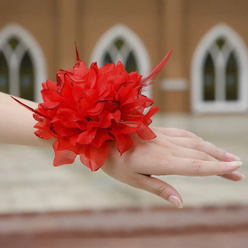 Drop Shipping Women Beach Orchid Bridal Wedding Flower Hair Clip Brooch Barrette Headpiece Pop 1PC | Claw