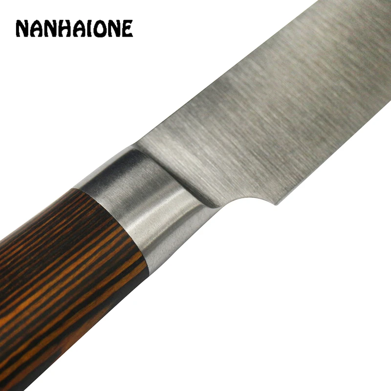 Nanhaione высокое качество 5CR15MOV Нержавеющая сталь 5-дюймовый Утилита Ножи Кухня Cut шеф-повара Ножи Кухня pakka деревянной ручкой CL061