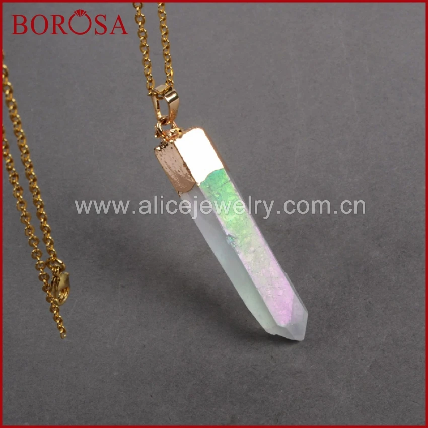 Женский кулон BOROSA из титана с кристаллами и кварцем Ювелирное Украшение G0061 |