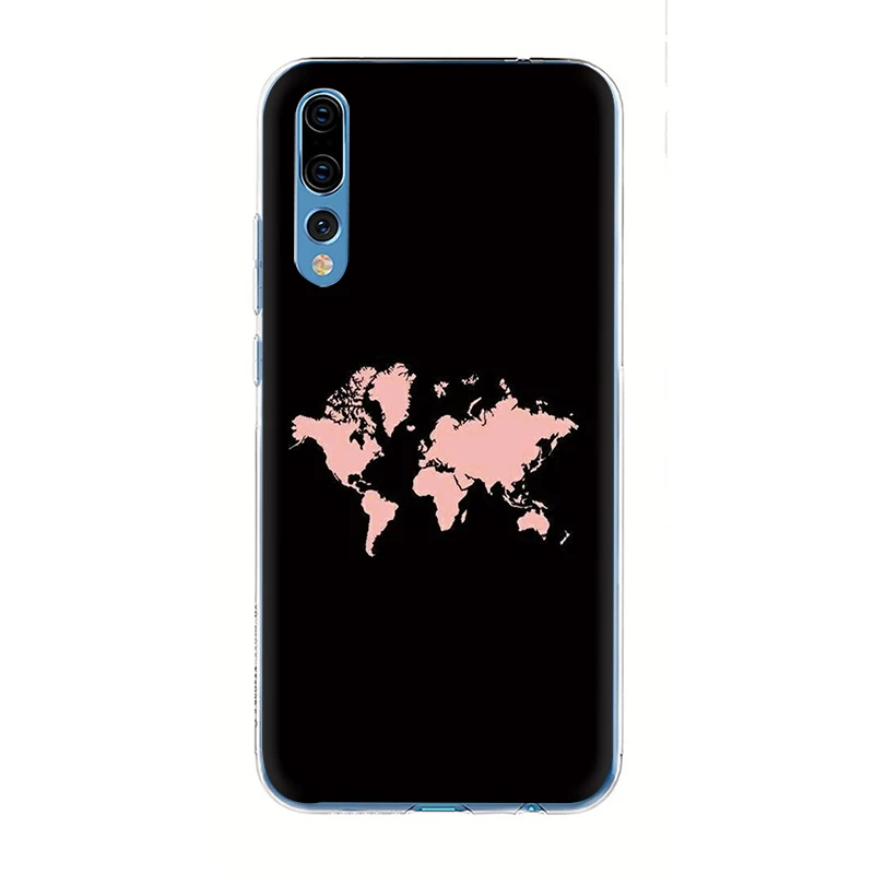 H6 Дорожная карта мира Жесткий телефон чехол для Huawei P8 P9 P10 P20 P30 Lite Pro Mini P Smart - Цвет: H6