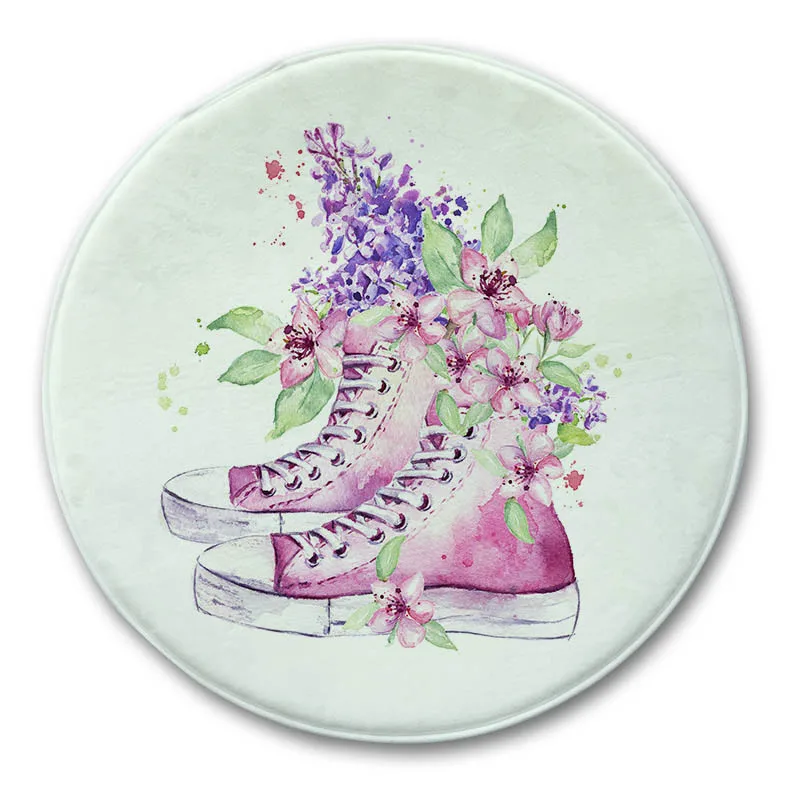 Bloom печатных ковров Весна Пеший Туризм обувь Дизайн коврик Ванная комната ковер